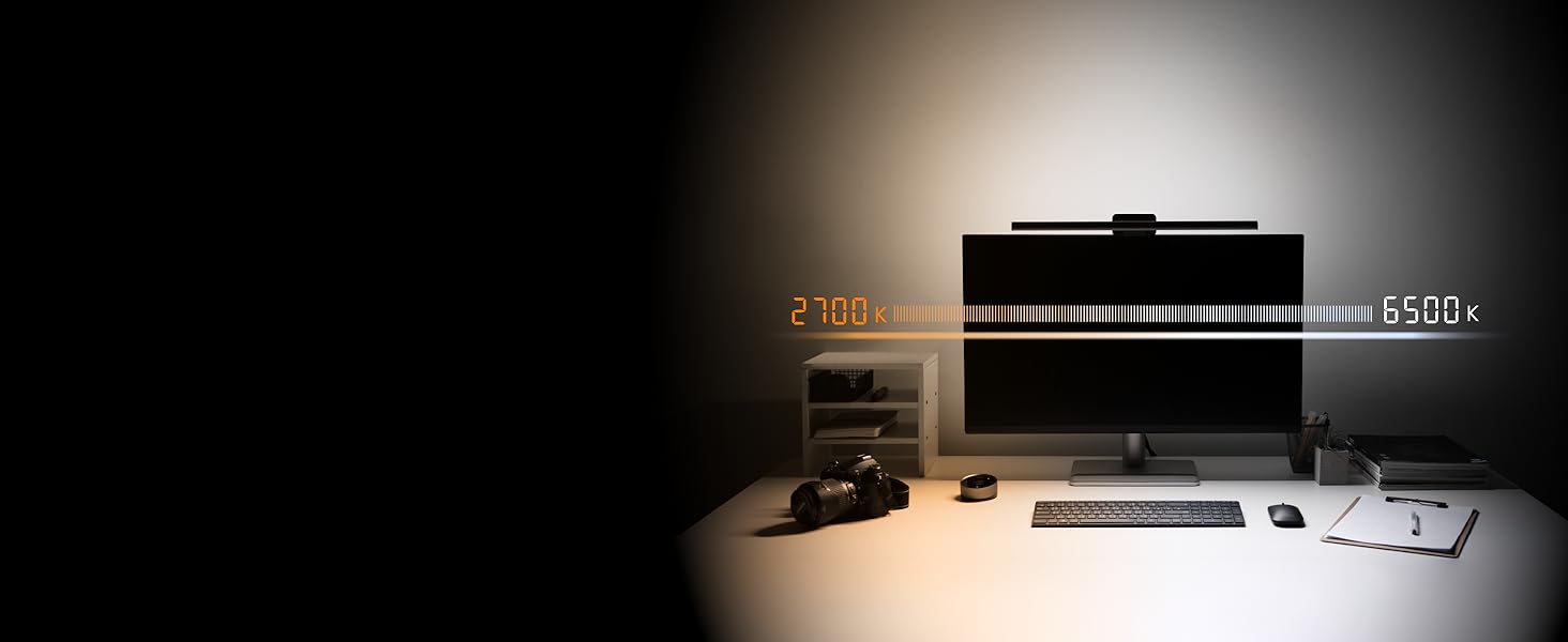 BenQ ScreenBar Halo 2 – LED-лампа для монітора з бездротовим контролером, без відблиску, регульованою яскравістю та колірною температурою, для захисту очей, USB-живлення