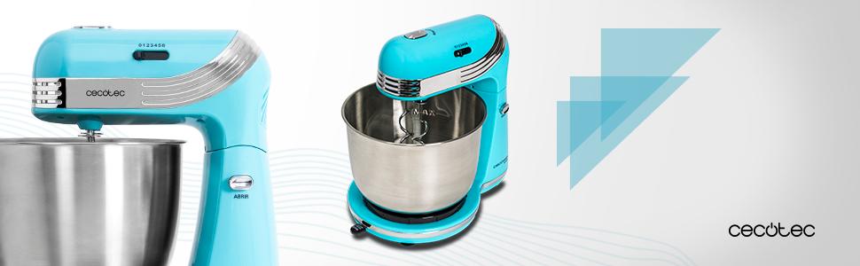 Кухонний комбайн Cecotec Cecomixer Easy: 250W, 3л, чаша з нержавіючої сталі, 5 функцій, 6 швидкостей, блакитний