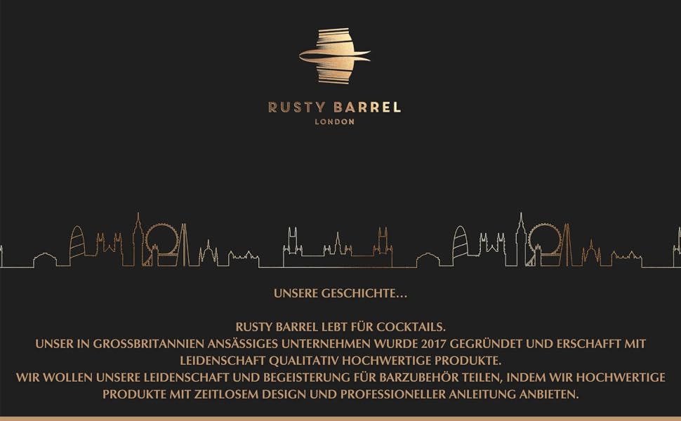 Набір коктейлів Rusty Barrel Mayfair шейкери та аксесуари з нержавіючої сталі Розкішна подарункова коробка срібло