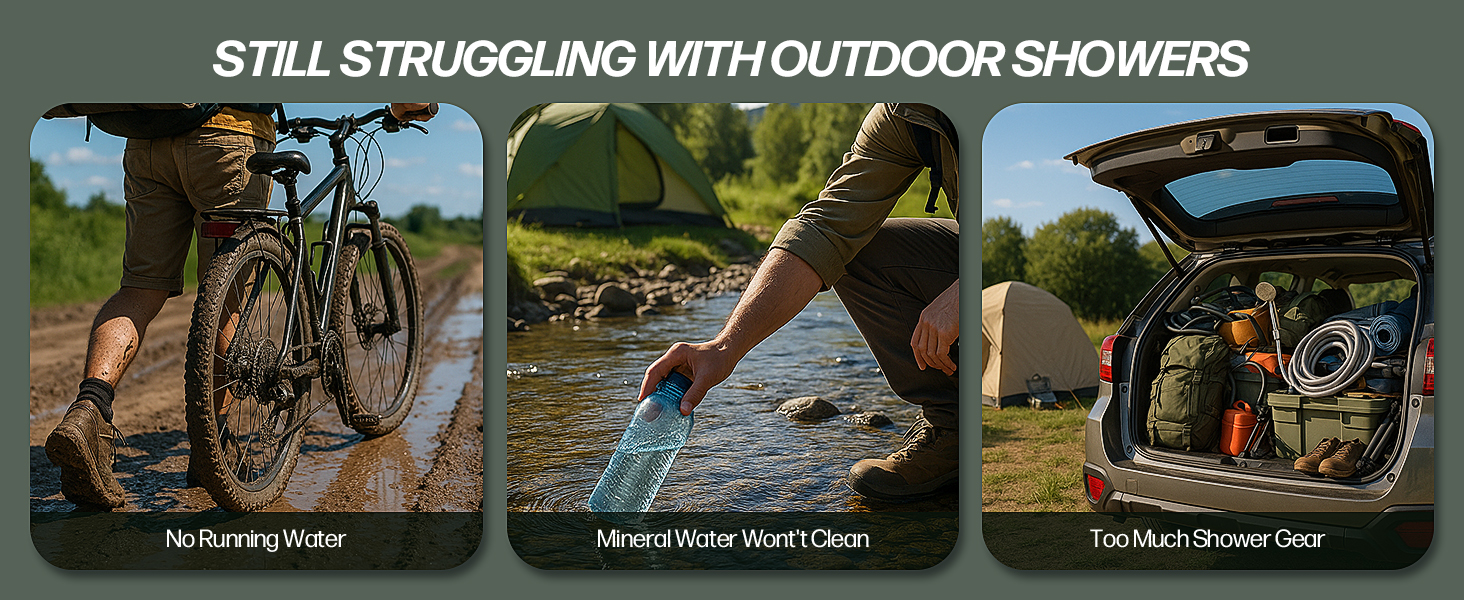 Митрікс Портативна душова система для кемпінгу: 10л/хв, акумулятор 7800mAh, 4 режими, IPX8, для подорожей та автомиття