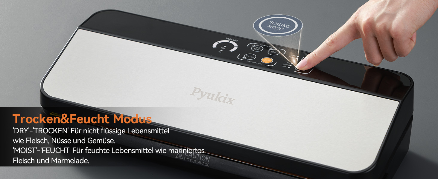 Вакууматор 8-в-1 для продуктів з потужністю 80 КПа, режимами «сухий/вологий», вбудованим різаком та відсіком для пакетів, цифровим таймером, нержавіюча сталь (комплект: шланг, 2 рулони, 11 пакетів)