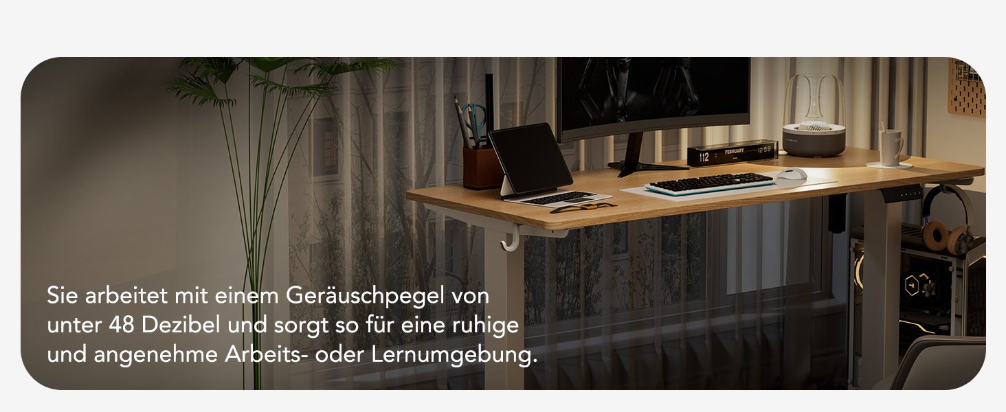 Регульований стіл 80x160 см, електричний з функціями пам'яті та захисту від зіткнень, висота 70–117 см, для офісу, дому та геймінгу (колір натурального дерева)