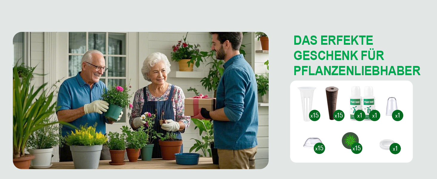 Гідропонна система вирощування, набір для вирощування трав в приміщенні на 15 місць, Smart Garden з автоматичним таймером, повним спектром LED-лампи, регульованою висотою, 5L бак