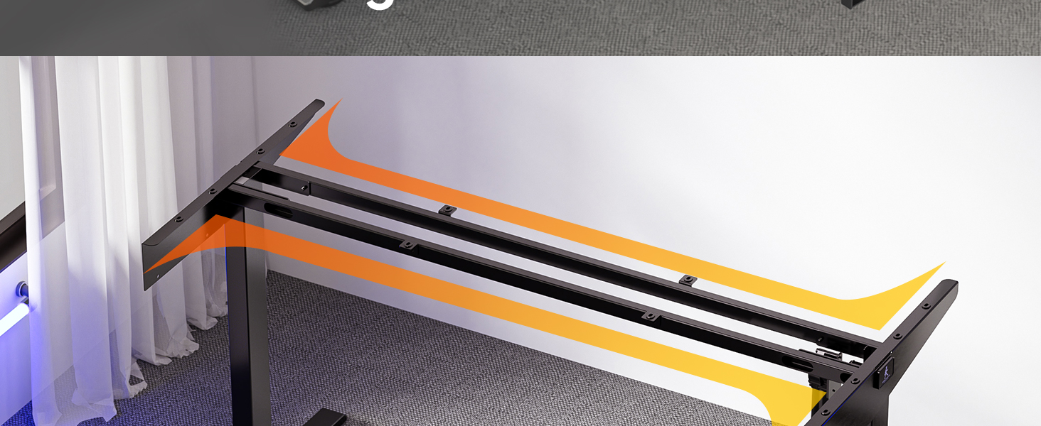 Регульований за висотою стіл WALKINGDESK для офісу, 160x60 см. Електричний, з полицею для клавіатури, 2 шухляди, білий.