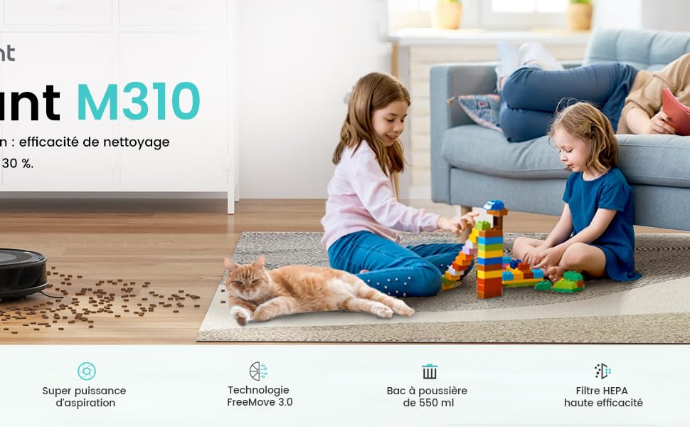 Робот-пилосос LEFANT M2Plus з функцією миття підлоги, 6000Pa, LiDAR-навігація, самоочищення, ідеально для шерсті тварин