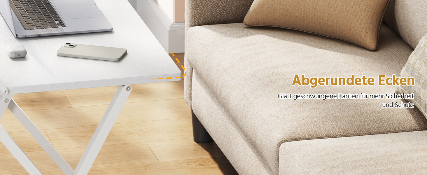 Складний стіл Yaheetech 80 см для комп'ютера з полицею, двоступінчастий робочий стіл з підставкою для монітора, стіл для ноутбука для дому/невеликих кімнат/вітальні, білий, 80 см x 50 см, 86.5x60.5x90 см