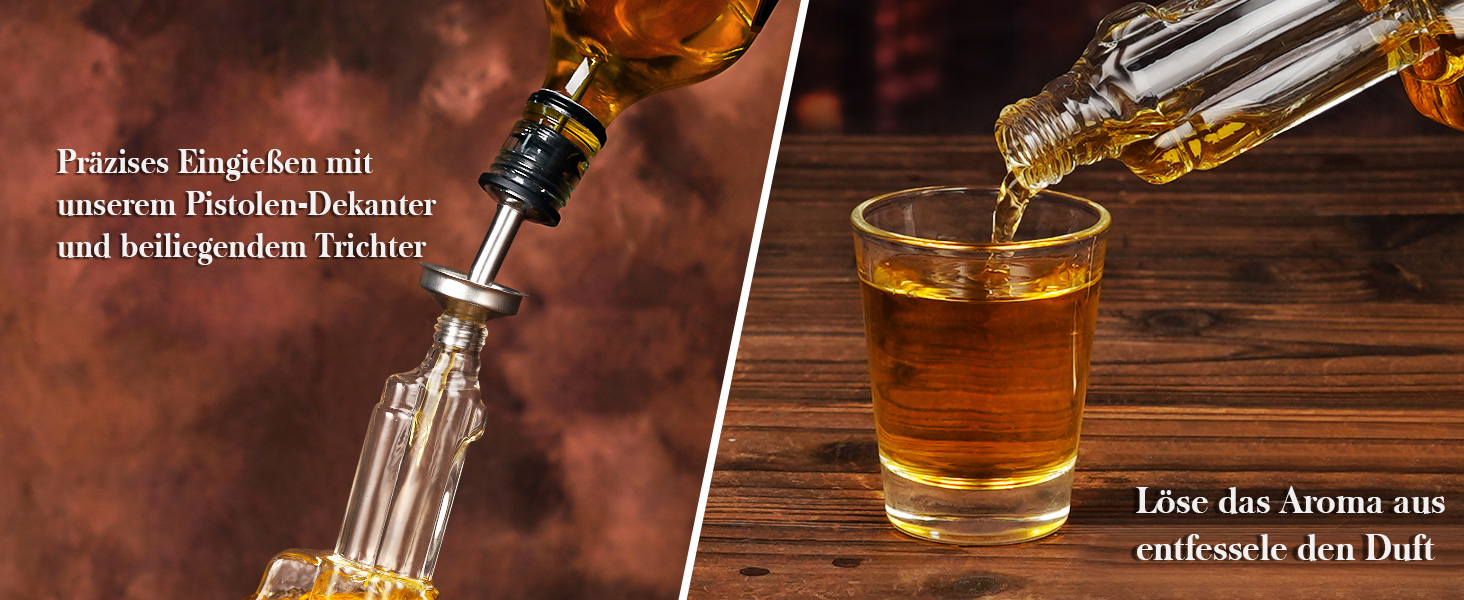 Набір віскі Oaksea: декантик та 2 келихи – ідеальний подарунок для чоловіків, батька, на Різдво, для любителів віскі