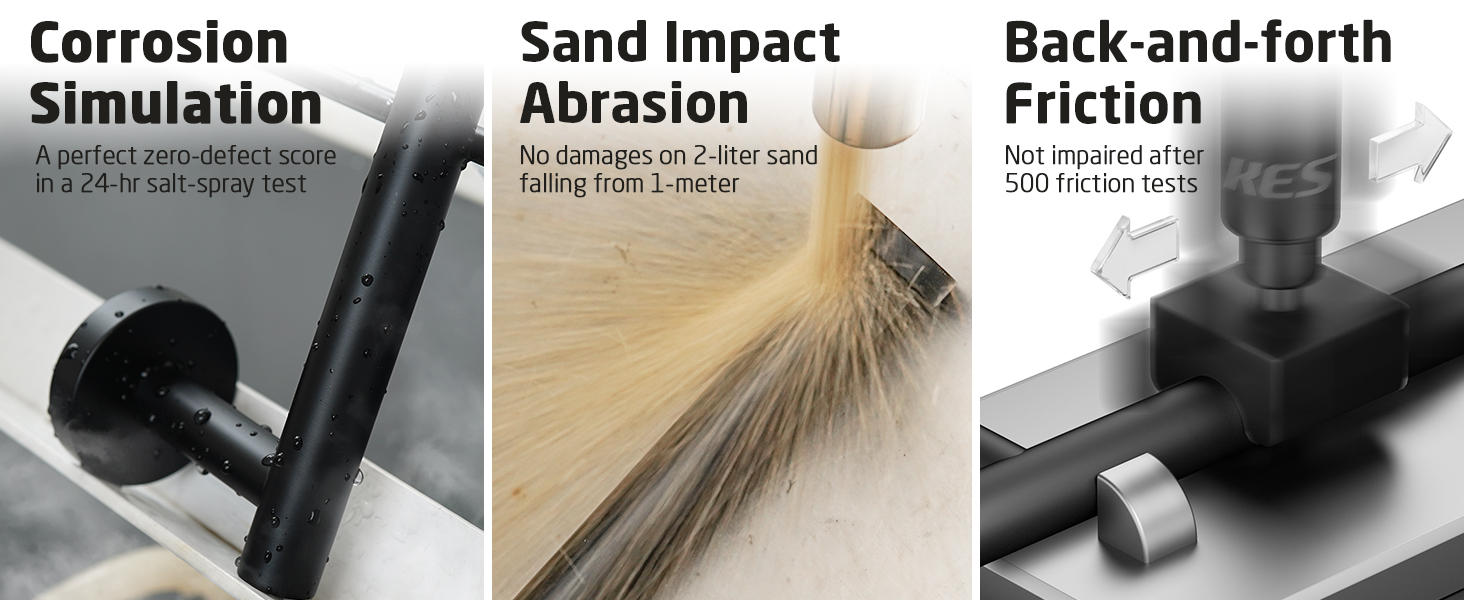 Тримач для рушників KES, стійка для рушників, багетна стійка, багетний тримач, нержавіюча сталь SUS304, настінний, 70 см, чорний