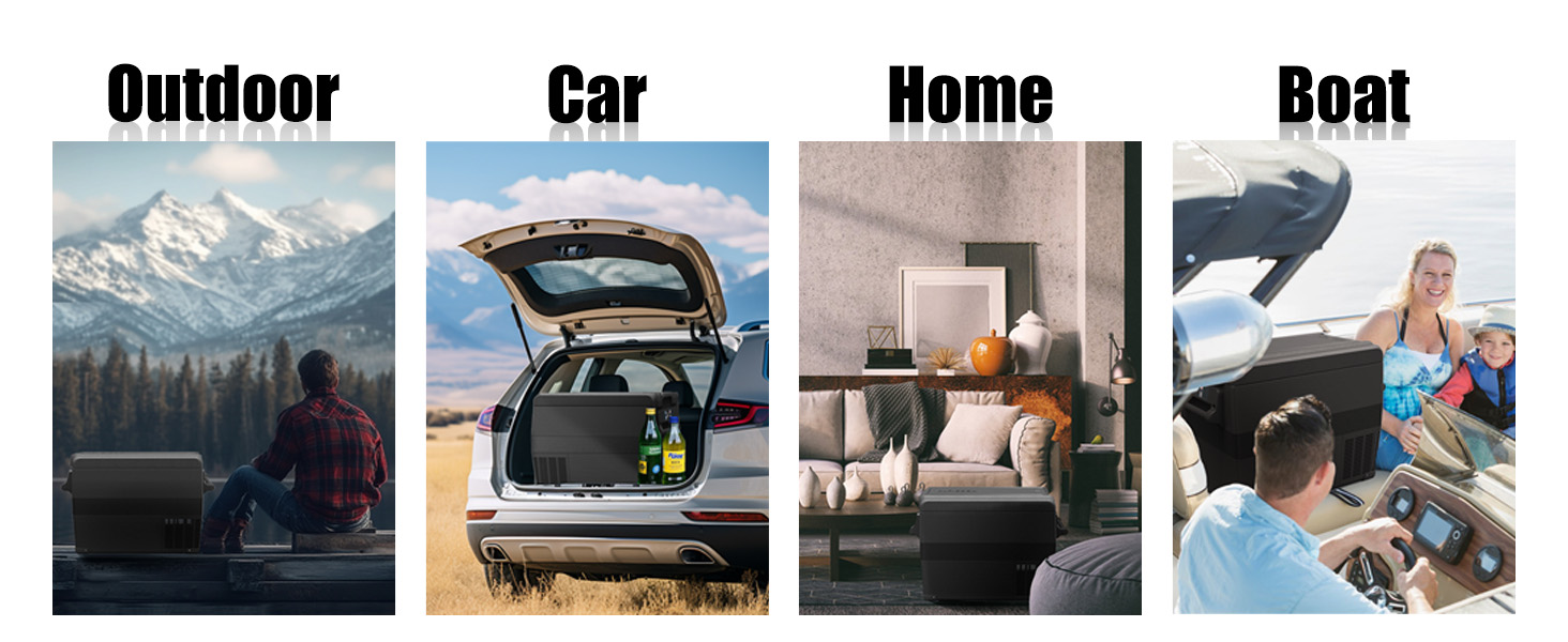 Автомобільний компресорний холодильник Alpicool NCF45 40L (-20°C до +20°C) для авто, кемпінгу, вантажівок, човнів - Чорний