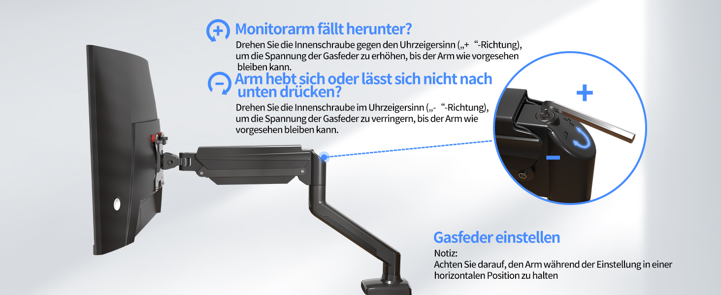 Кріплення для монітора Suptek MD01A: регульована підставка для моніторів 13-32 дюймів (до 9 кг) з газовою пружиною, 360° обертання, VESA 75x75/100x100 mm, чорний