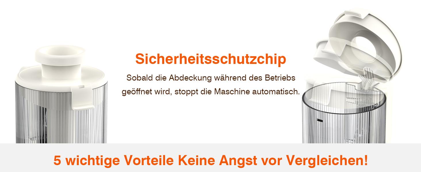 Соковитискач шнековий REV з великим завантажувальним отвором 120 мм, для овочів та фруктів, 1,5 л, режим REV, легко мити