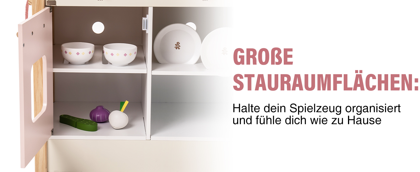 Дерев'яна дитяча кухня ROBUD з реалістичним аксесуаром. Ігровий набір для дітей, сучасний дизайн, подарунок від 3 років.