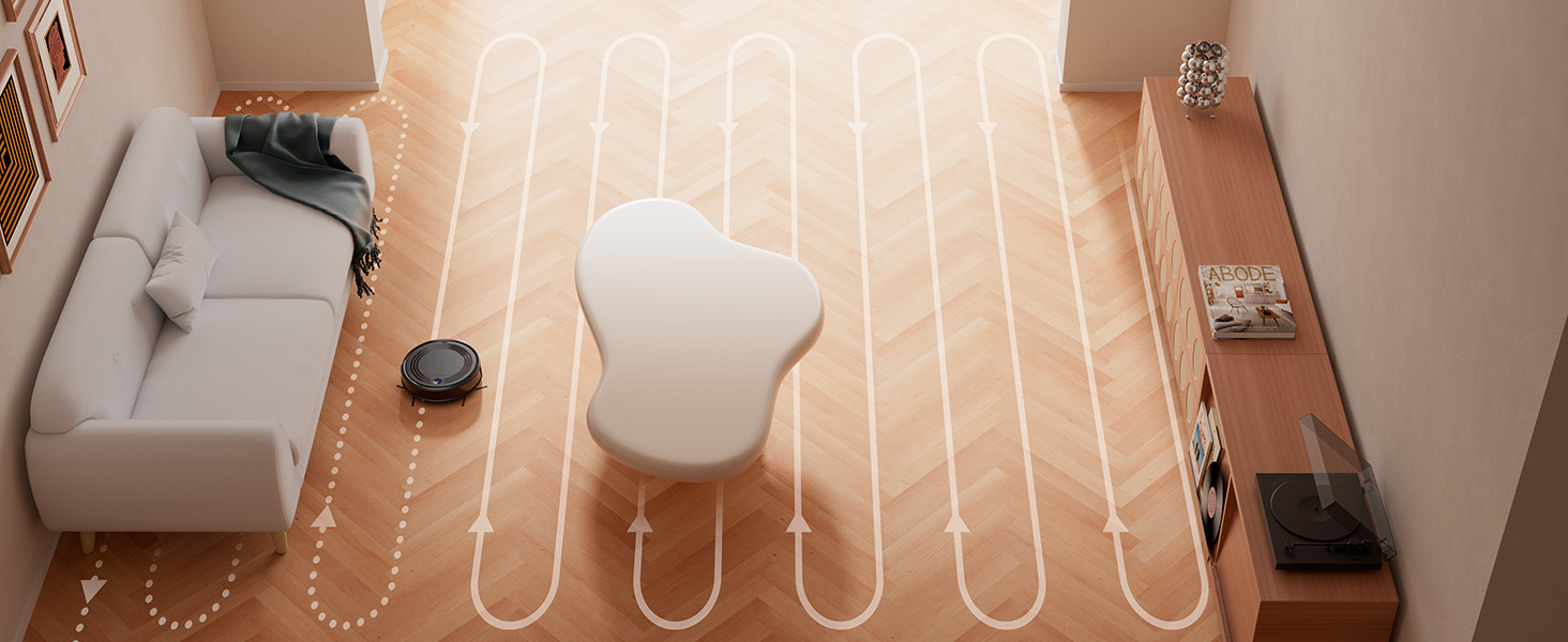 Робот-пилосос LEFANT M310: потужність 4500Pa, 180 хвилин роботи, 4 режими, Wi-Fi, керування через додаток та Alexa, для тварин та твердих підлог