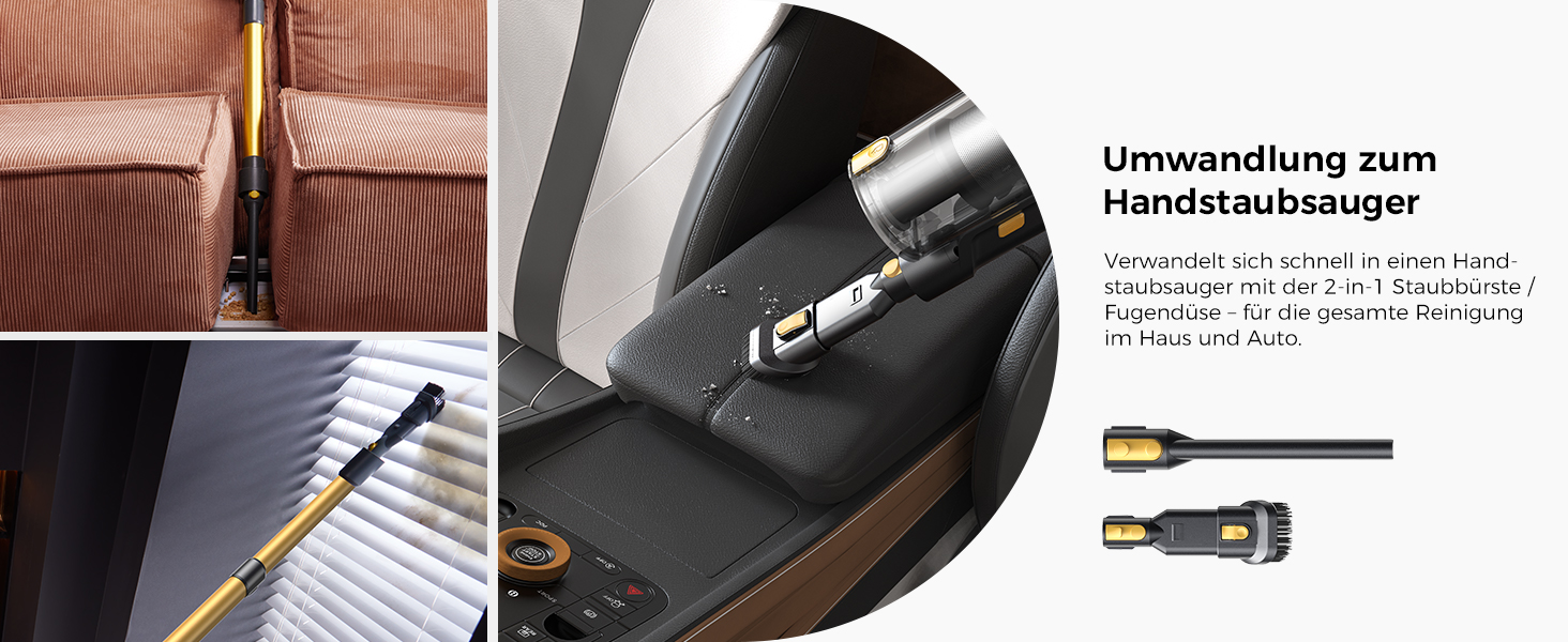 Бездротовий пилосос Proscenic P15: 55KPa, 580W, 70 хв, LED дисплей, антизаплутування, фільтр 6 шарів, для дому та авто