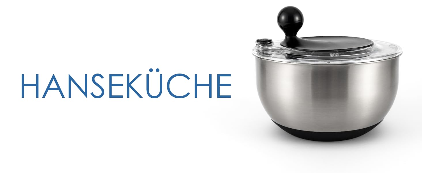 Салатниця-швидкоосушувач зі сталі нержавіючої, 4.5 л, з ручкою, BPA-free