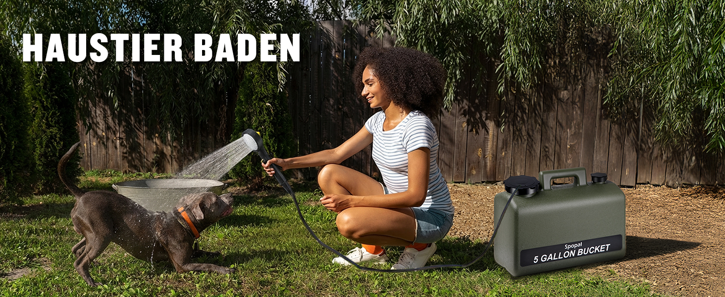 Портативна душова кабіна для кемпінгу з акумулятором 10000mAh та 20л баком, комплект для відпочинку на природі, саду, автомийки та тварин