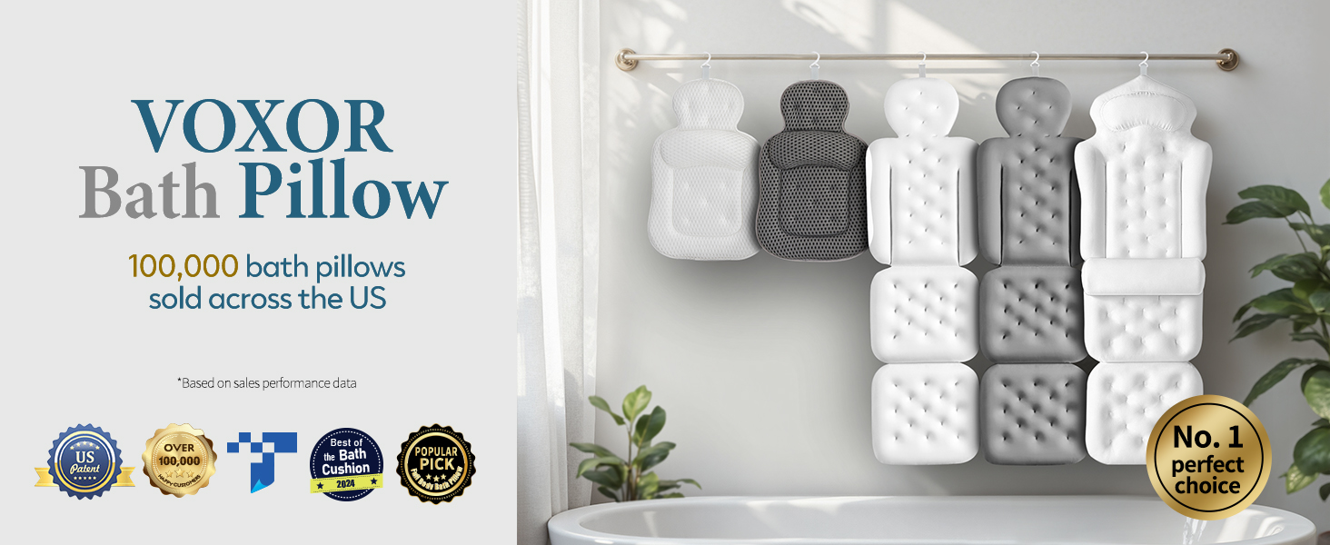 Подушка для ванни під голову та шию з 3D-сітки, 54 присоски, сіра. Аксесуар для релаксації у ванні та душі, подарунок