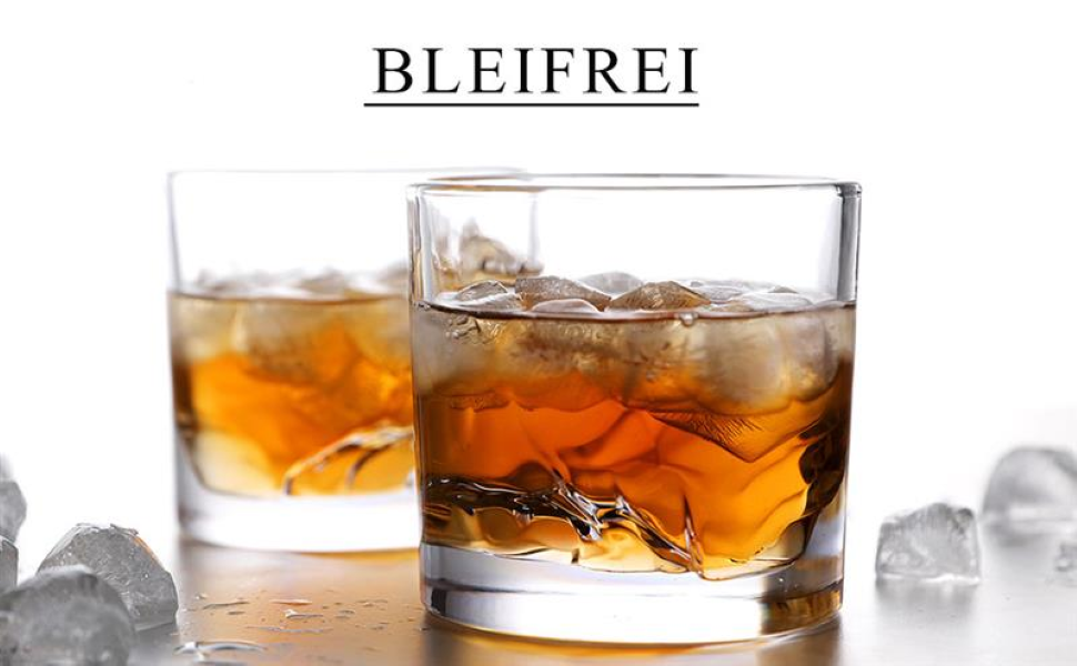 Набір склянок для віскі LIITON American Peaks Kristall 4 шт., 300 мл, для охолодження коктейлів, подарунок для чоловіків