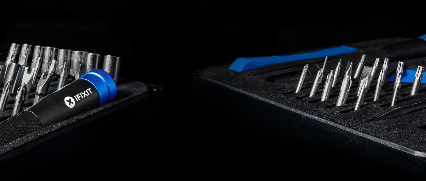 Набір інструментів iFixit Pro Tech для ремонту електроніки: біти та відкривачі для телефонів, ноутбуків, ПК, ігрових консолей (Синій)