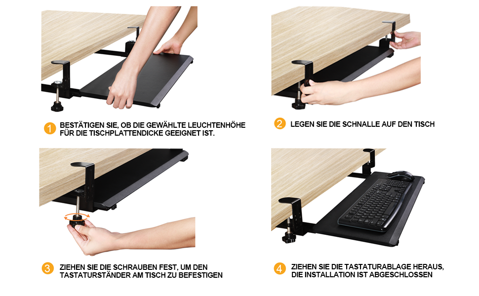 Кріплення для клавіатури BigTron з клемою, чорний колір, нове дизайну