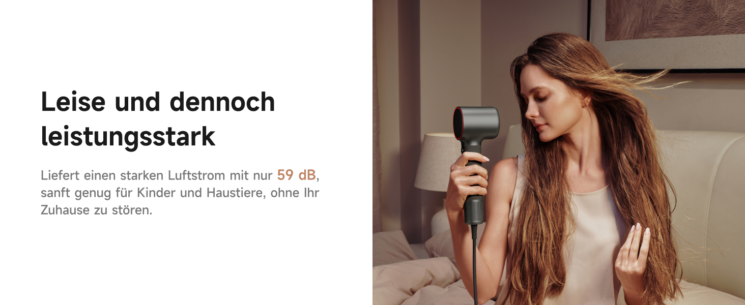 Фен для волосся Laifen Neo Special з безщітковим двигуном 110 000 об/хв, іонізацією 200 млн негативних іонів та інтелектуальним контролем температури, 2 магнітні насадки, колір Starlight Black