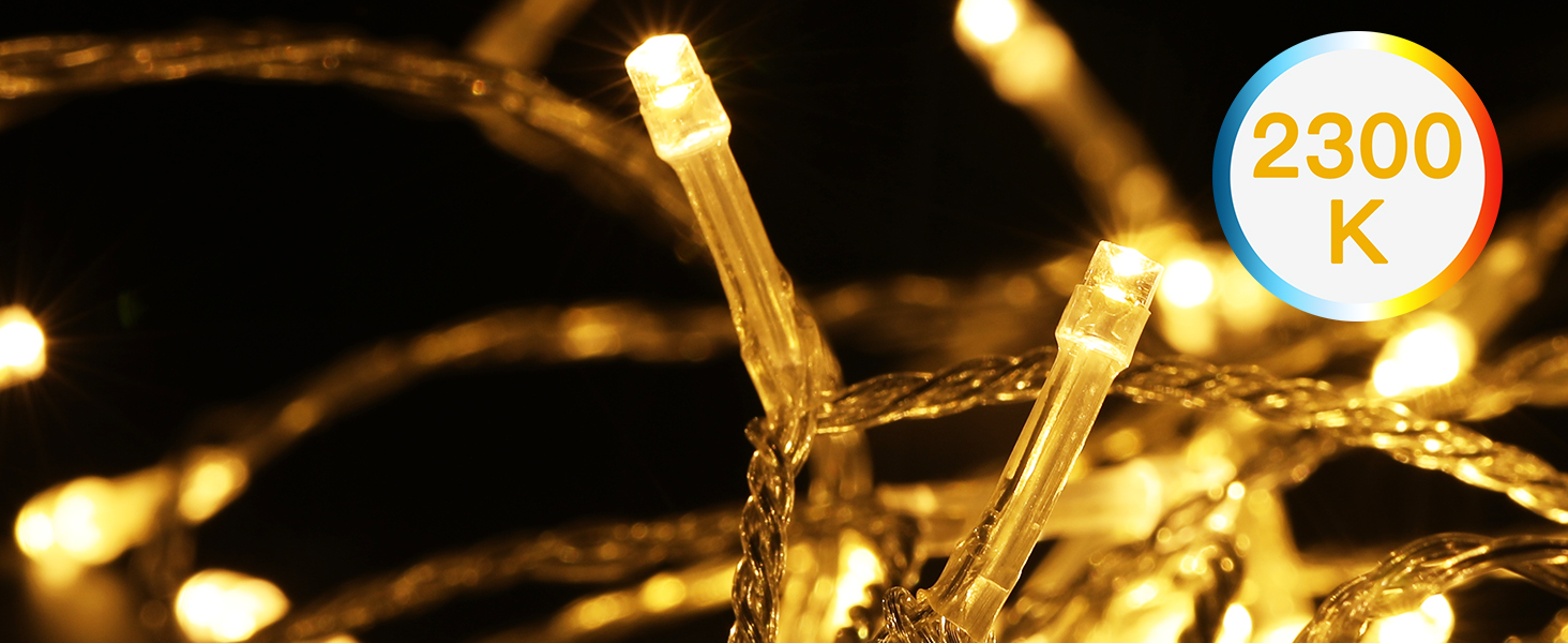 Світлодіодна гірлянда Quntis 100м, 1000 LED, теплий білий колір, для вулиці та дому, IP44, 8 режимів роботи, мережева