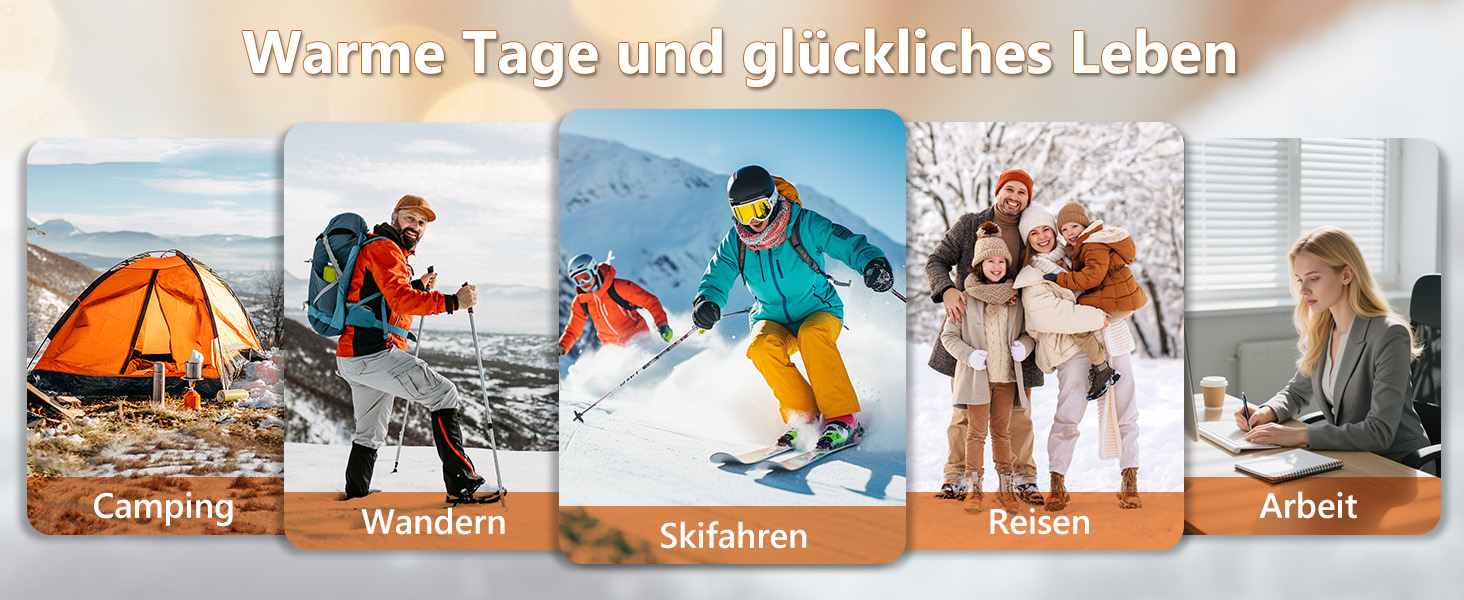 Електричні грілки для рук EXTSUD 2 шт. 5000mAh з USB-живленням, 3 режими нагріву, для кемпінгу, гольфу, подарунок (блакитний)