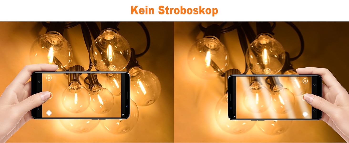 BRIMAX LED гірлянда для вулиці 30м, IP44, 46+4 лампочки G40, 2200K, розширювана, для кемпінгу, свят, вечірок