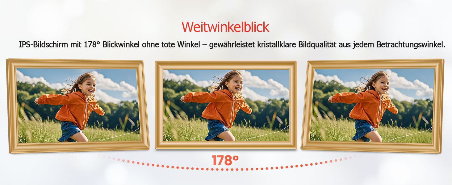 Цифровий фоторамка Frameo 10.1 дюйми, IPS, HD 1280x800, 32GB, Wi-Fi, автоповорот, Frameo App