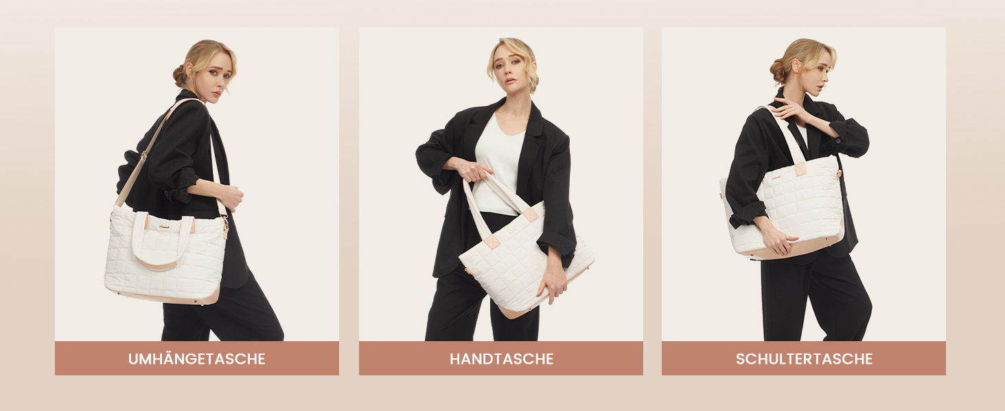 Сумка для ноутбука LOVEVOOK для жінок, 15.6 дюймів, бежева: робоча, для навчання, універсальна