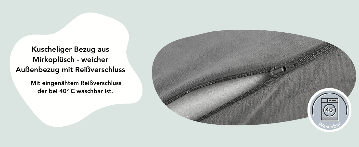 Подушка для підйому ніг XDREAM | Ергономічна | Підтримує та знімає навантаження | Знімна та пральна наволочка | Сертифікат Öko-Tex | Сірий антрацит