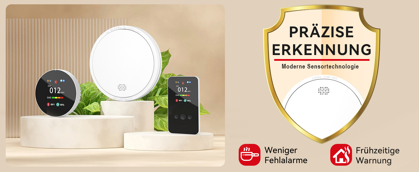 Датчик диму Rauchmelder з батареєю на 10 років, магнітне кріплення, EN14604, радіо, 85dB, без свердління, набір 6 шт.