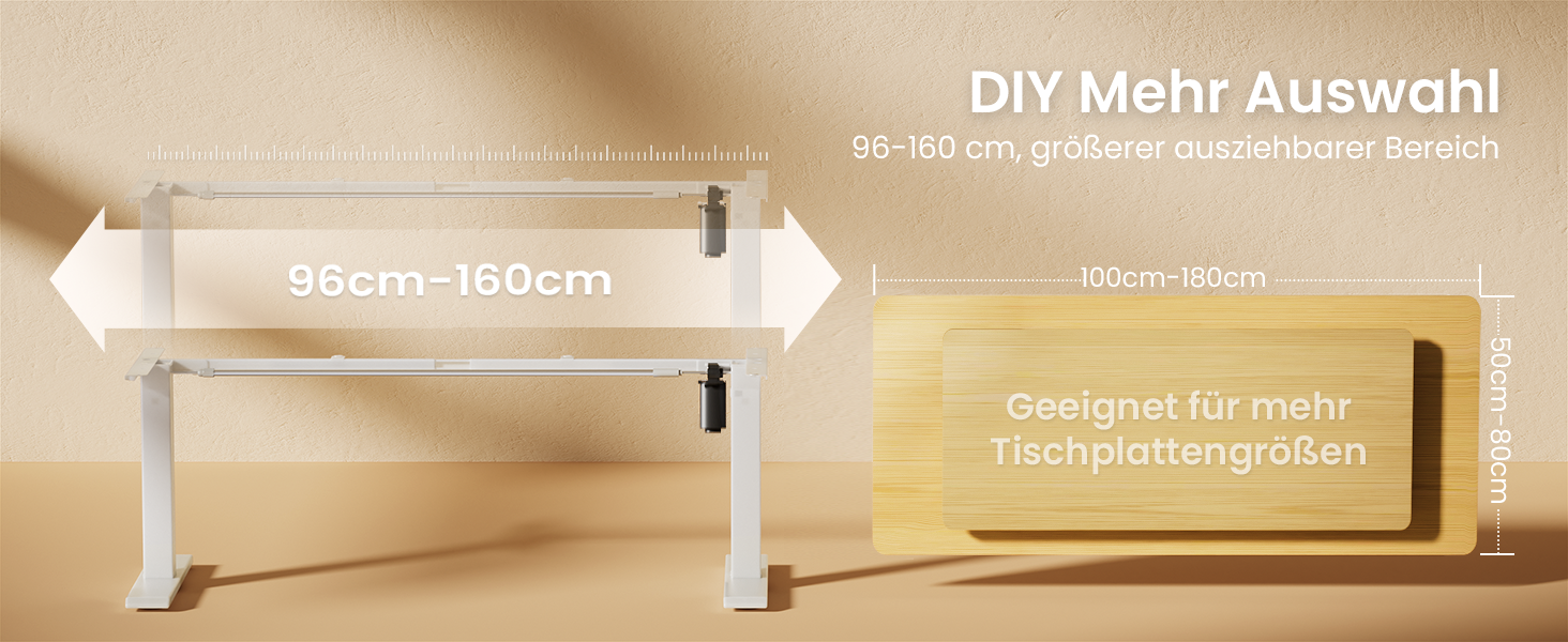 Електричний регульований стіл MAIDeSITe T1 Pro (білий) з 4-ма пам'ятями, міцний мотор та стійка металева база