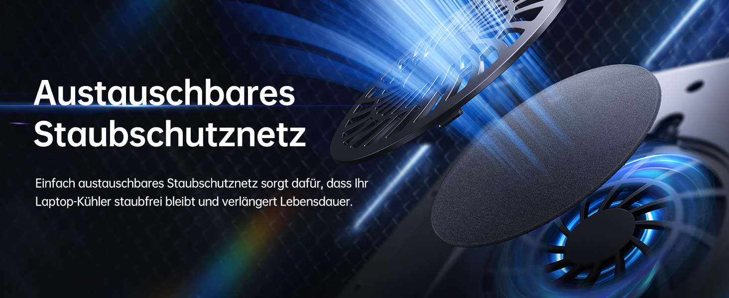 Ігровий охолоджувач для ноутбука llano V10 RGB Cooling Pad, підставка з вентиляторами, чорний