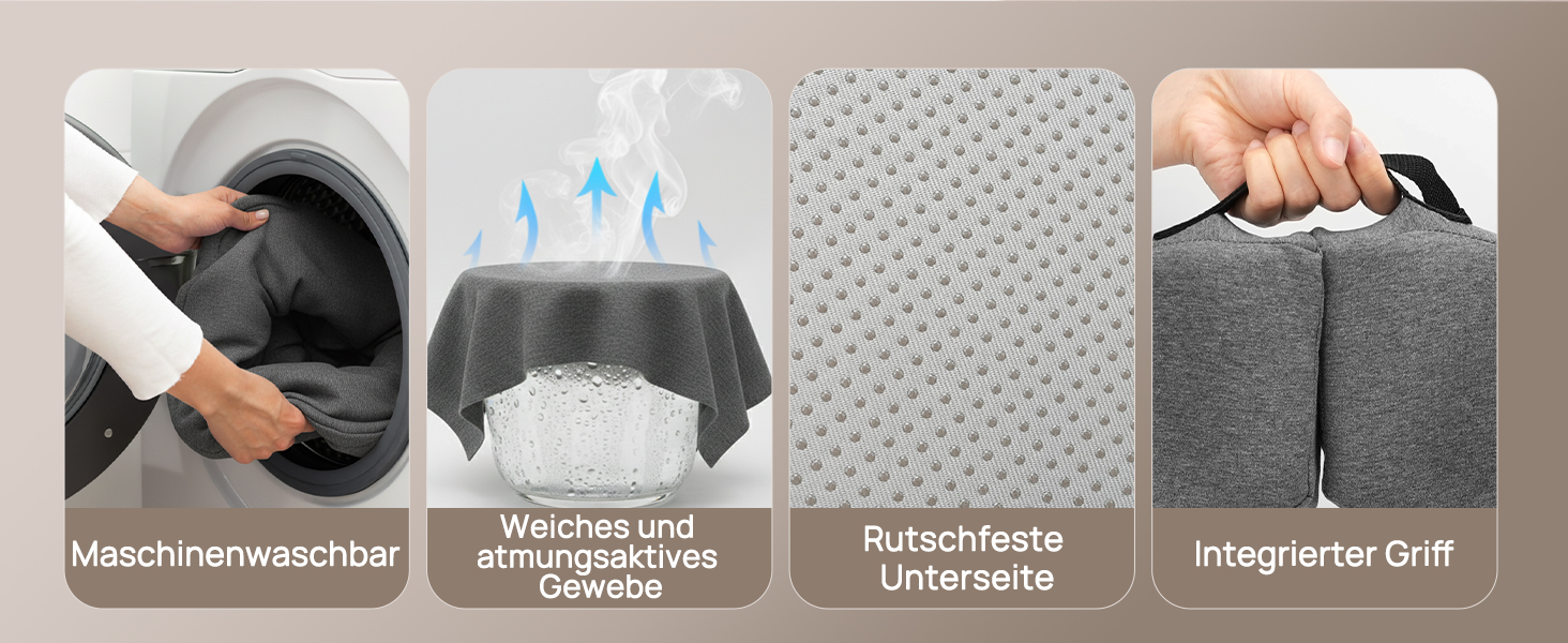 Ортопедична подушка-кільце Feagar: регульований ергономічний сидінець-пончик від геморою та ішіасу, для копчика, післяпологовий (Сірий, стандарт 60-100 кг) для авто, офісного крісла та візків