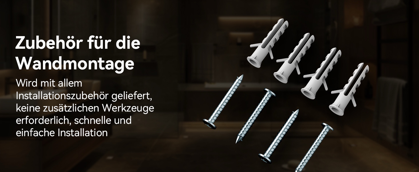 Дзеркало для ванної кімнати YOURLITE з підсвічуванням, 85x55 см, LED, сенсорне керування, 3 кольори світла, регулювання яскравості, антизапар, горизонтальне/вертикальне, IP44, білий