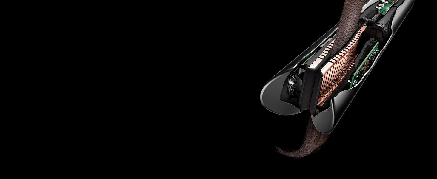 Випрямляч для волосся Dyson Corrale Copper мідний, бездротовий, з гнучкими пластинами