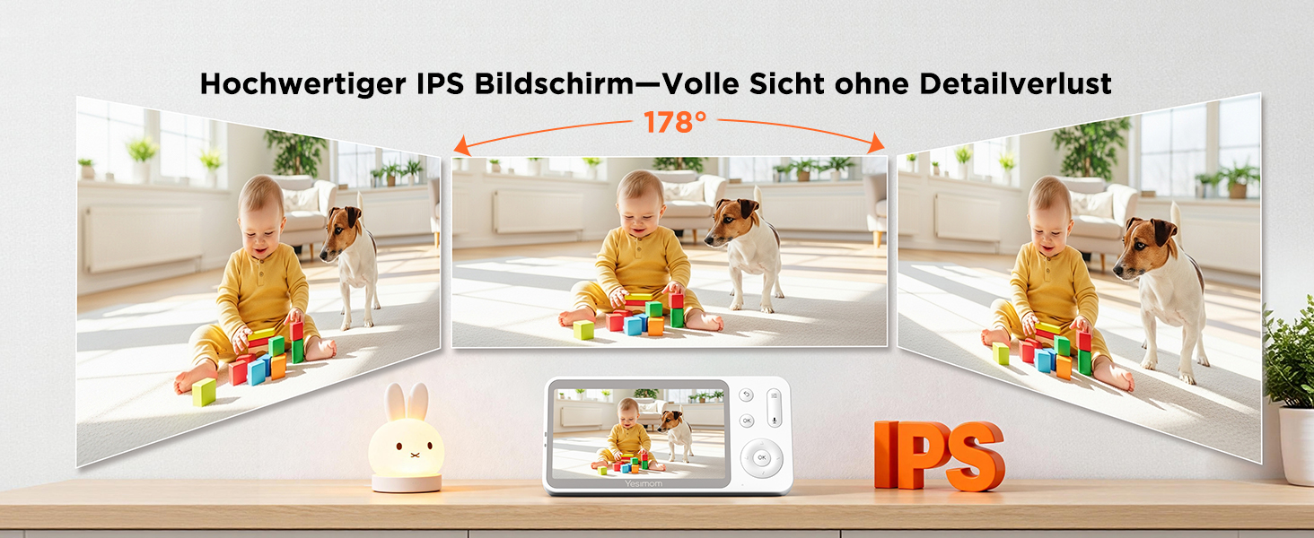 Відеоняня з камерою 1080P HD PTZ 360° та Wi-Fi: монітор для немовлят з додатком, нічним баченням, 4x Zoom, детекцією руху/звуку, двостороннім аудіо, автотрекінгом та сповіщеннями
