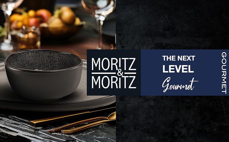 Набір органічних мюслі-мисок Moritz & Moritz (6 шт.), сірий колір, кераміка, 500 мл, сучасний дизайн, стійкий до миття в посудомийній машині