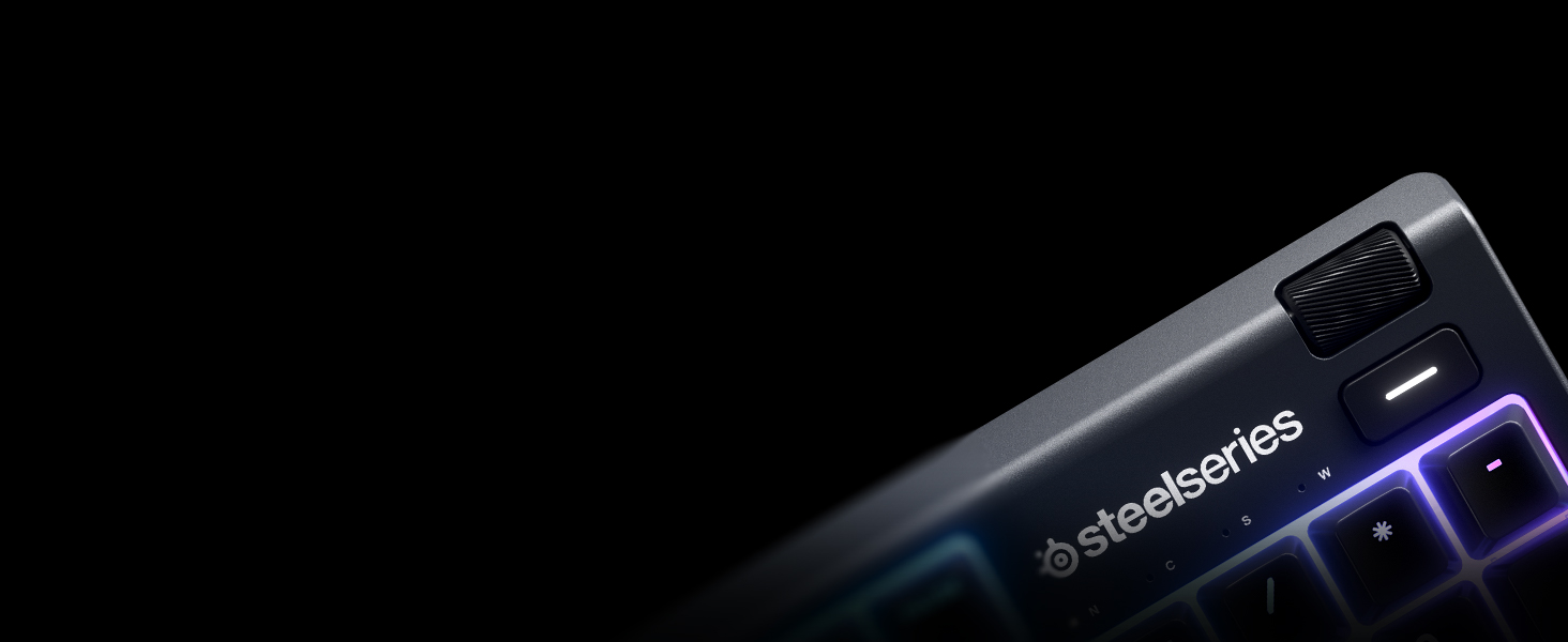 Клавіатура SteelSeries Apex 3 для ігор з RGB-підсвічуванням 10 зон, тихі ігрові клавіші, преміум підставка для зап'ястя, захист IP32, QWERTZ розкладка