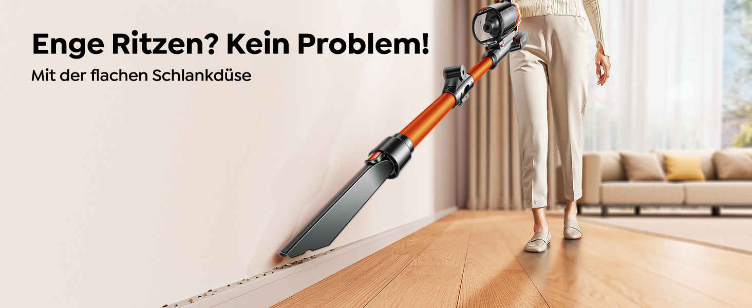 Акумуляторний пилосос Fieety 600W 50kPa, бездротовий з настінним зарядним пристроєм, для твердих підлог, килимів, шерсті тварин та авто