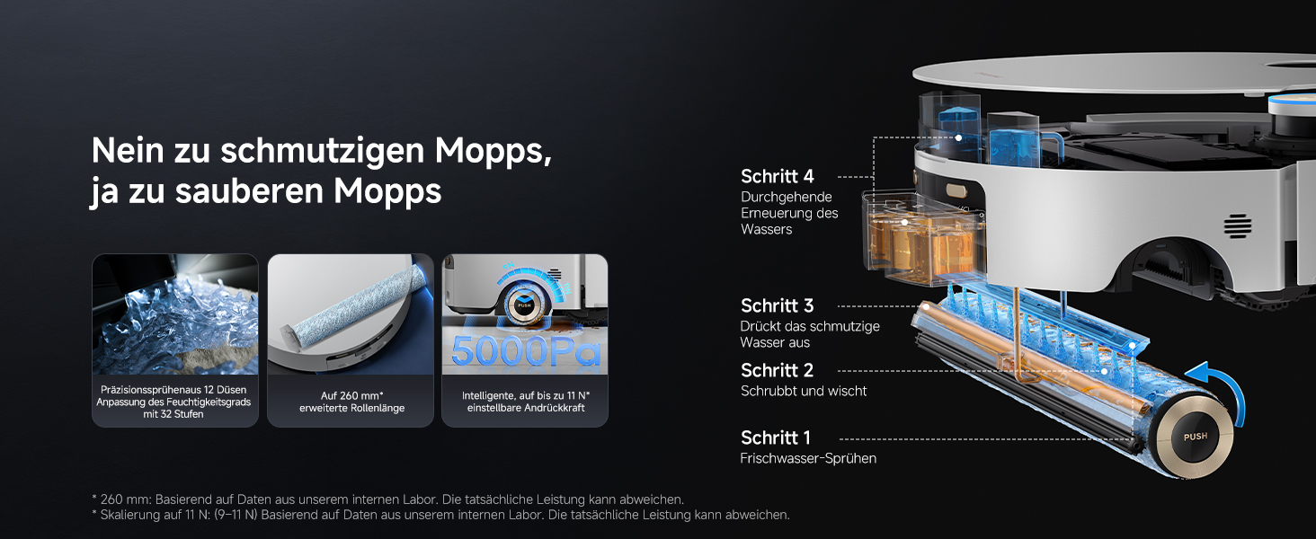 Робот-пилосос Dreame Aqua10 Ultra: миття та сухе прибирання, 30000Pa, 8 см, самоочищення, автоматичне спустошення, голосове керування