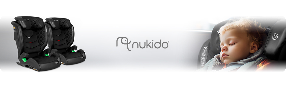 Автокрісло Nukido 15-36 кг для дітей 4-12 років, ISOFIX, регулювання підголівника та кута нахилу, сірого кольору