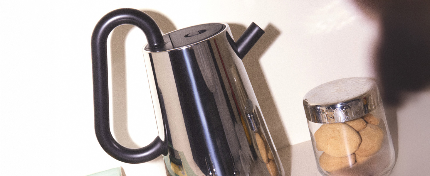 Тостер Alessi Plissé MDL08 W - Дизайнерський тостер з 6 рівнями підсмажування, термостійкий пластик, європейська вилка 850 Вт, чорний
