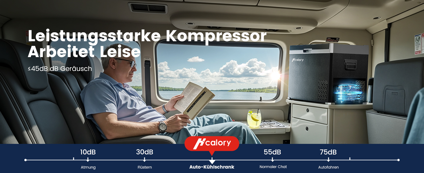 Автомобільний компресорний холодильник HCALORY з Wi-Fi, 40л (-20°C/+20°C), 12/24/230V