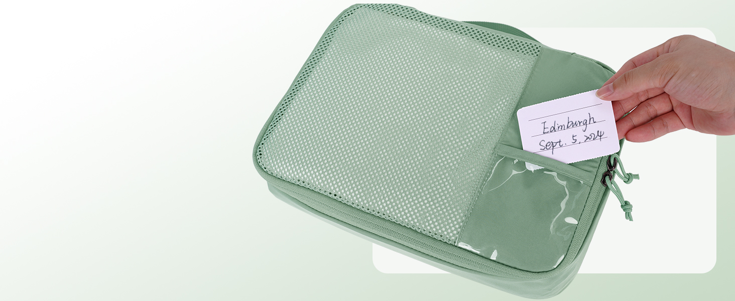 Набір органайзерів для валізи ECOHUB, 6 предметів, дорожні компресійні сумки з ID-тегами з перероблених матеріалів, дихаючі органайзери для подорожей та рюкзака, темно-сірі