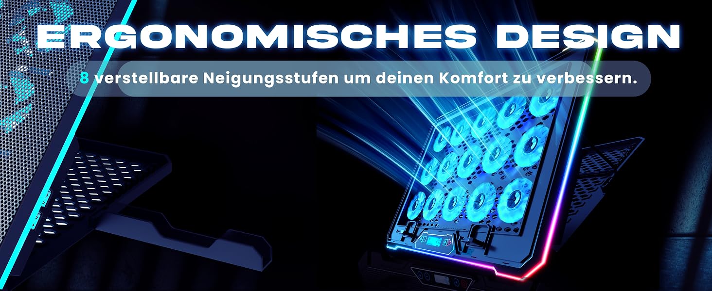 Ігровий охолоджувач для ноутбука V15 з RGB-підсвіткою та USB-портом