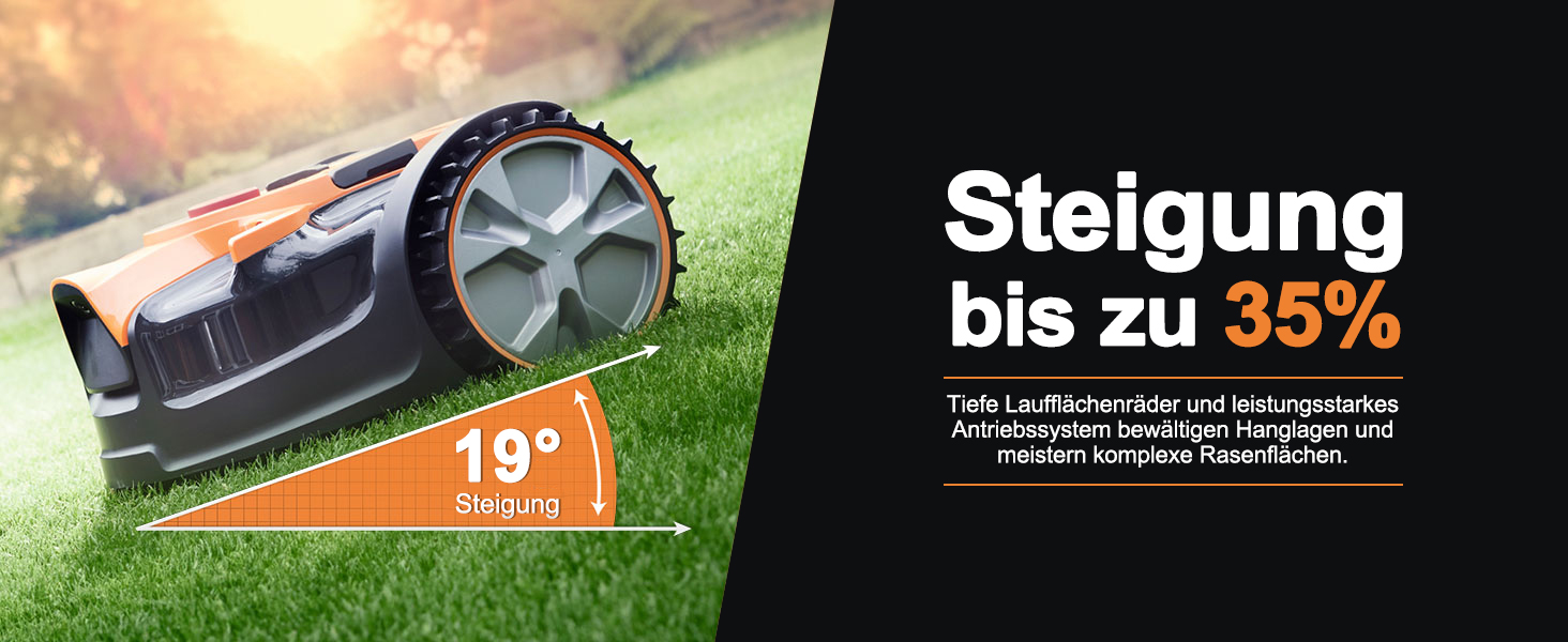 Робот-газонокосарка LawnMaster VBRM16 OcuMow для газонів до 100 м², самохідний, бездротовий, акумуляторний 24В 4.0Ah Li-Ion