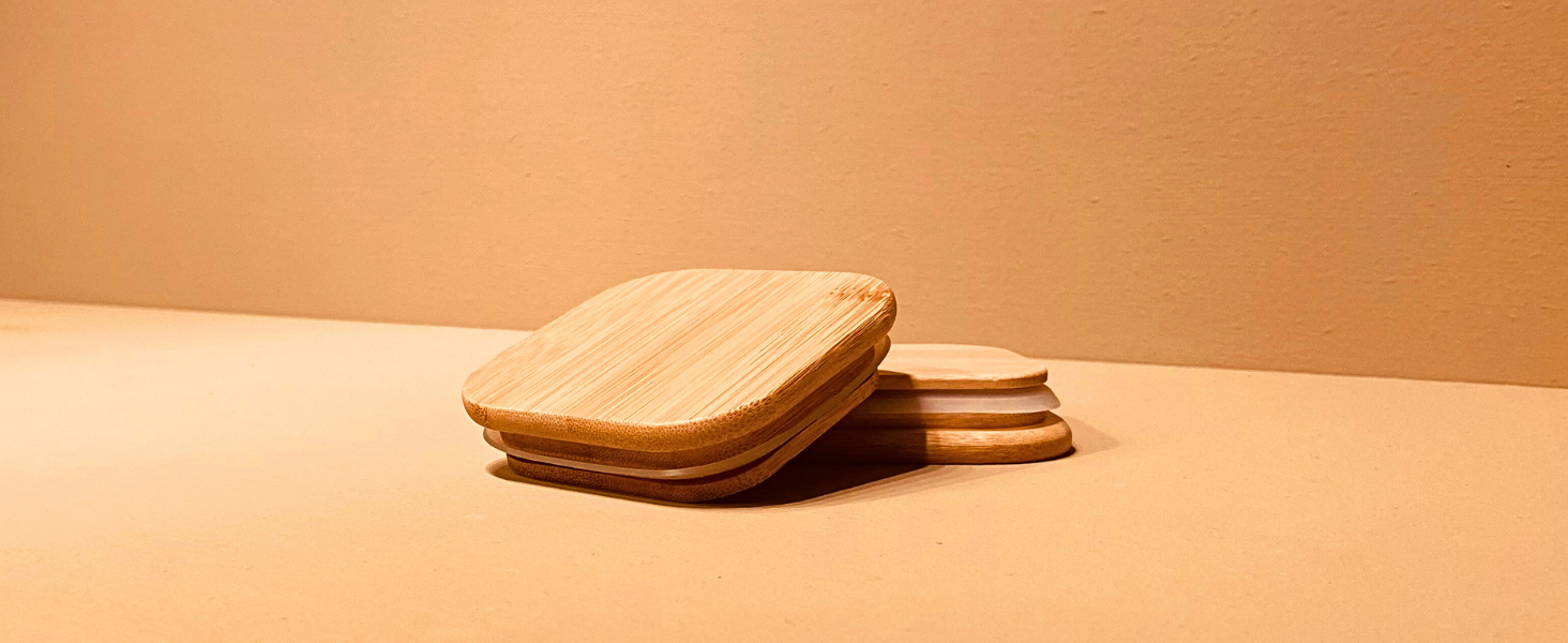 Скляні банки для зберігання з кришкою, круглі - 5 шт по 850 мл, посилена скляна тара, герметичні контейнери для продуктів, кухонні органайзери (5 шт, квадратні)