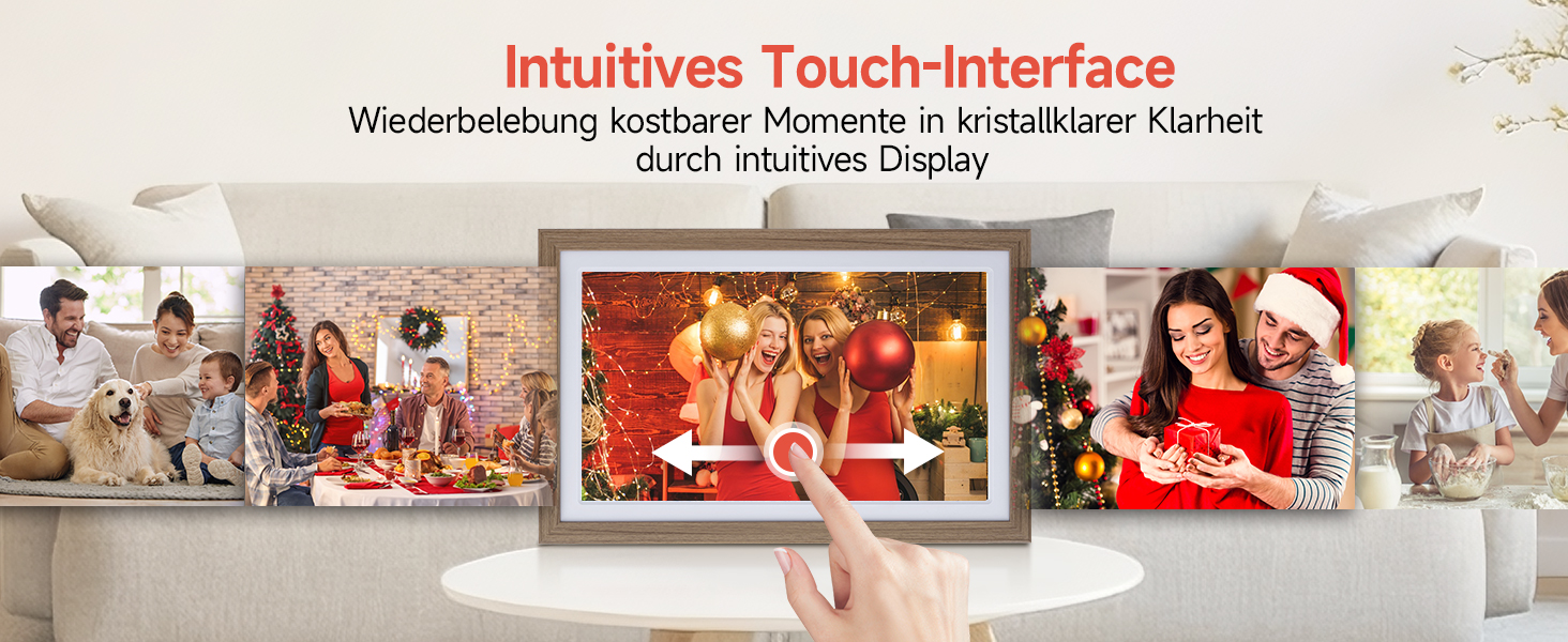 Роллеї Смарт Фрейм WiFi 1010: Цифровий фоторамка 10.1 дюйма з сенсорним екраном IPS, 32GB, дизайн 